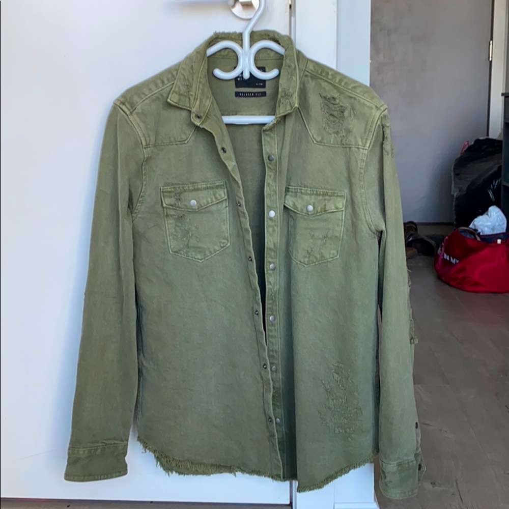 Zara Green denim Jacket